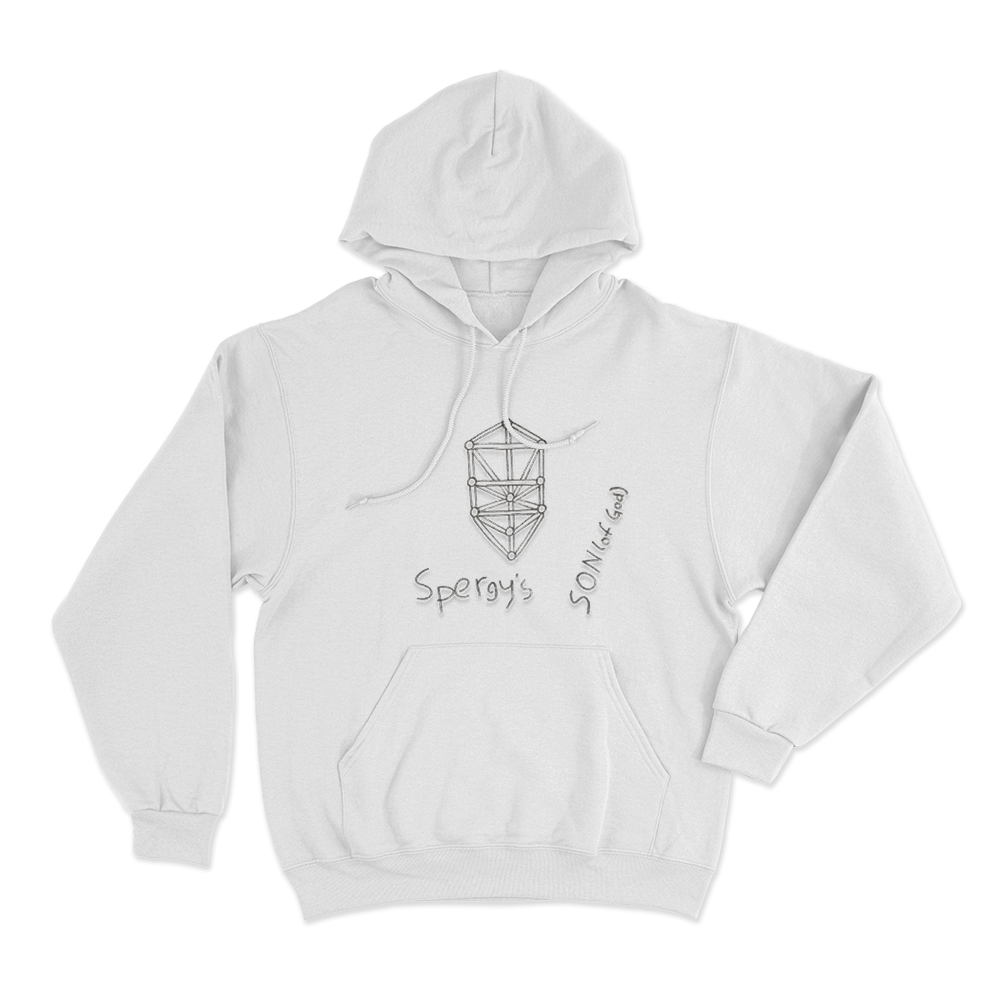 Spergy’s Son Marker Unisex Hoodie White Spergys Son Marker Unisex Hoodie White
