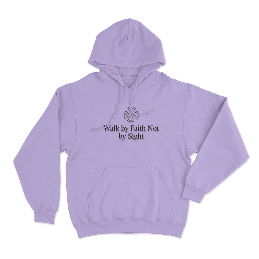 Walk By Faith Not By Sight Unisex Hoodie Purple Walk By Faith Not By Sight Unisex Hoodie Purple
